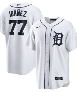 Men's Detroit Tigers Andy IbÃ¡Ã±ez White Home Player Jersey