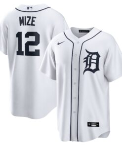 Men's Detroit Tigers Casey Mize White Home Jersey