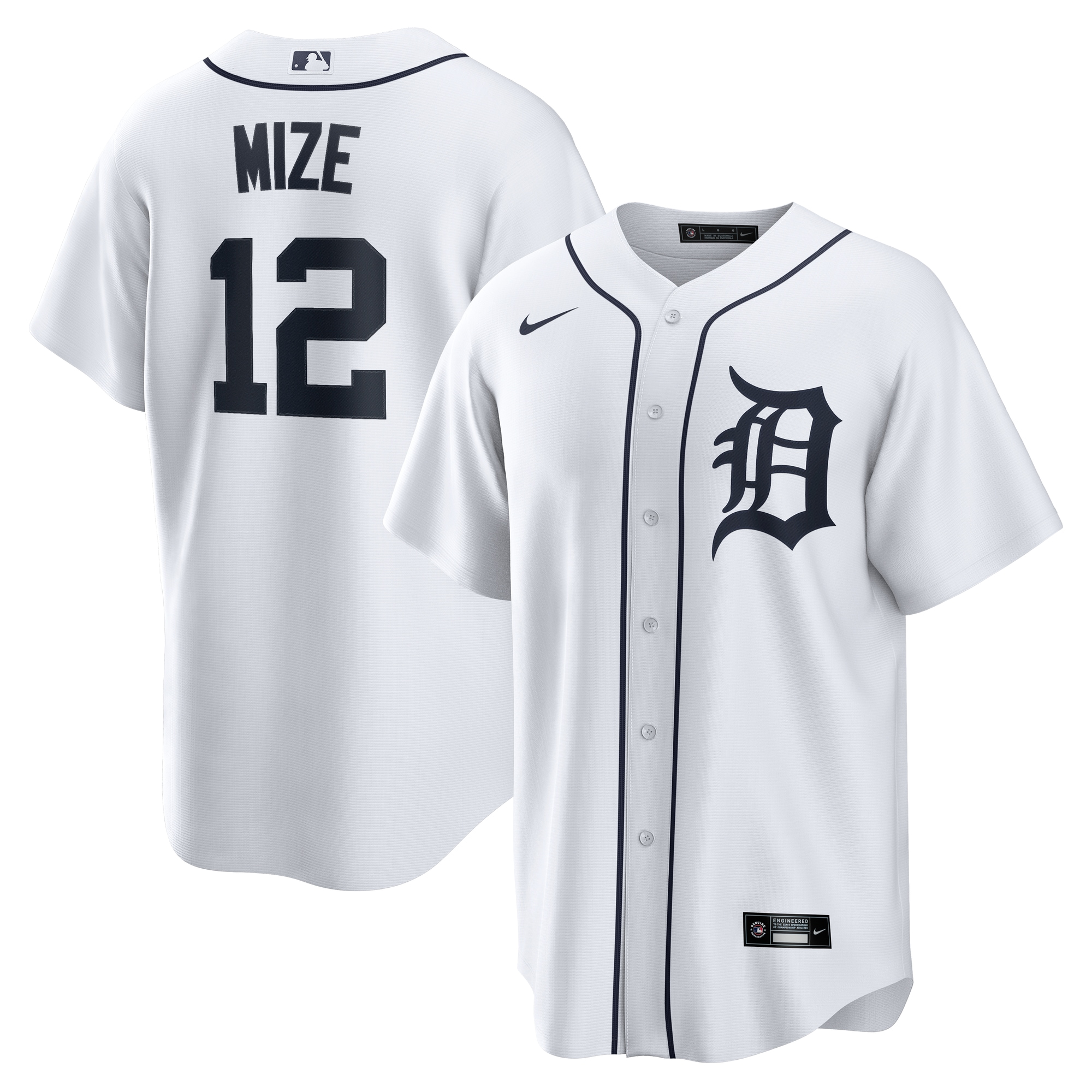 Men's Detroit Tigers Casey Mize White Home Jersey