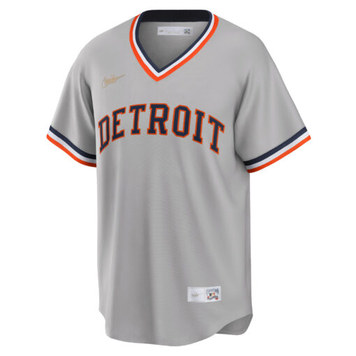 Men's Detroit Tigers Gray Road Cooperstown Collection Team Jersey - Image 2