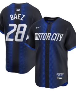 Men's Detroit Tigers Javier Baez Navy 2024 City Connect Limited Jersey