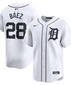 Men's Detroit Tigers Javier Baez White Home Limited Player Jersey