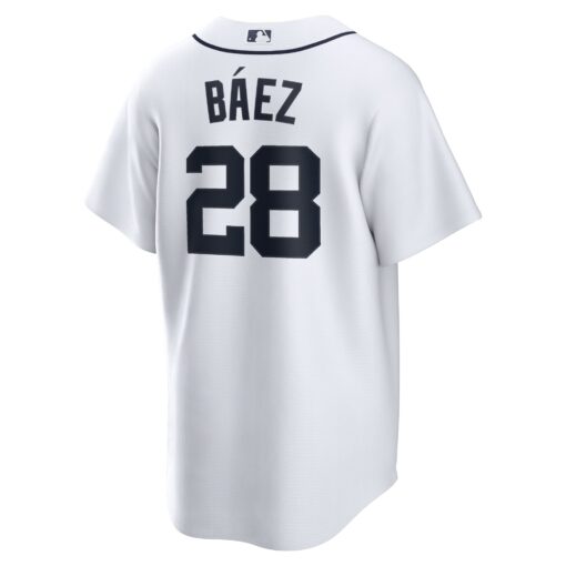 Men's Detroit Tigers Javier Baez White Home Player Jersey - Image 3