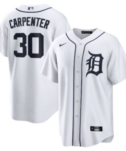 Men's Detroit Tigers Kerry Carpenter White Home Jersey