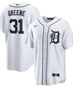 Men's Detroit Tigers Riley Greene White Player Jersey