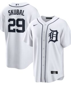 Men's Detroit Tigers Tarik Skubal White Home Jersey
