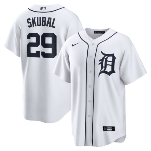 Men's Detroit Tigers Tarik Skubal White Home Jersey