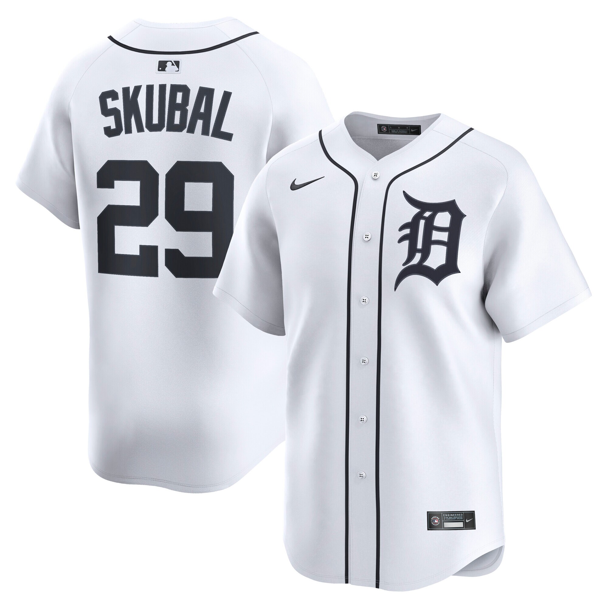 Men's Detroit Tigers Tarik Skubal White Home Limited Player Jersey