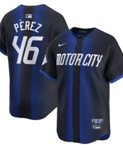 Men's Detroit Tigers Wenceel Perez Navy 2024 City Connect Limited Jersey