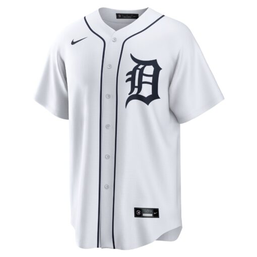 Men's Detroit Tigers White #1 Groom Home Jersey - Image 2