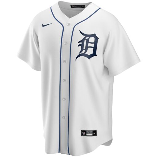 Men's Detroit Tigers White Home Custom Jersey - Image 2