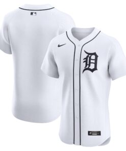 Men's Detroit Tigers White Home Elite Jersey