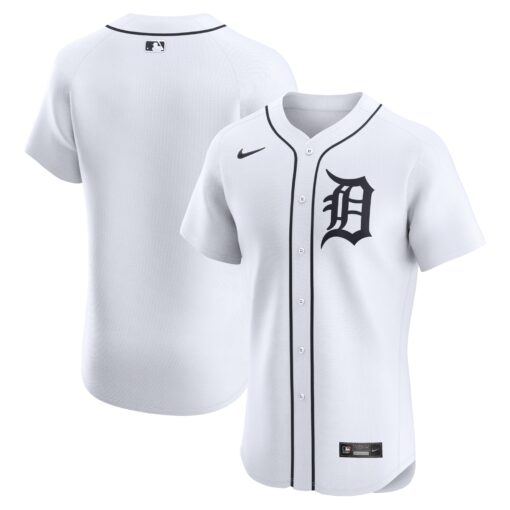 Men's Detroit Tigers White Home Elite Jersey