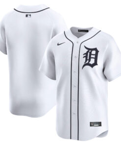 Men's Detroit Tigers White Home Limited Jersey