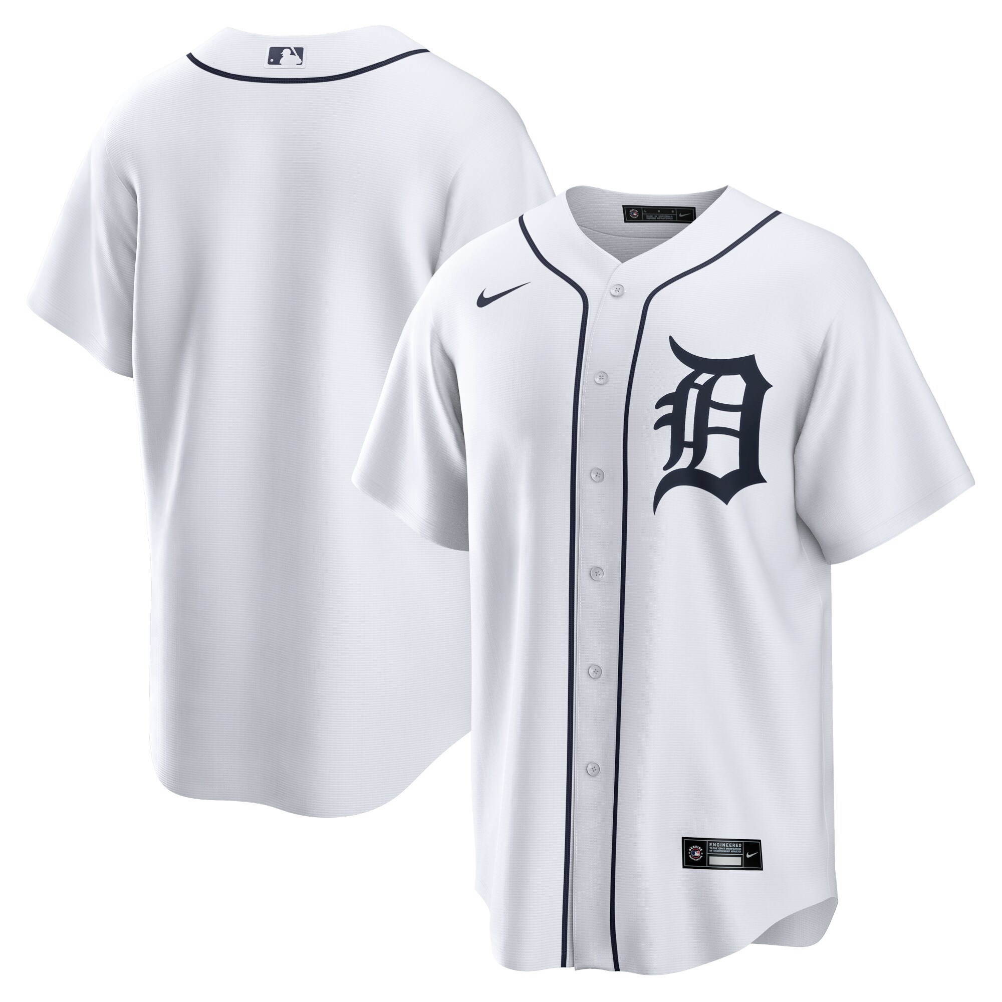 Men's Detroit Tigers White Home Team Jersey