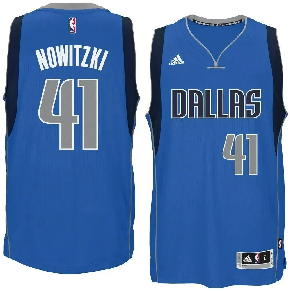 Men's Dirk Nowitzki Dallas Mavericks Blue Swingman Jersey - JS258