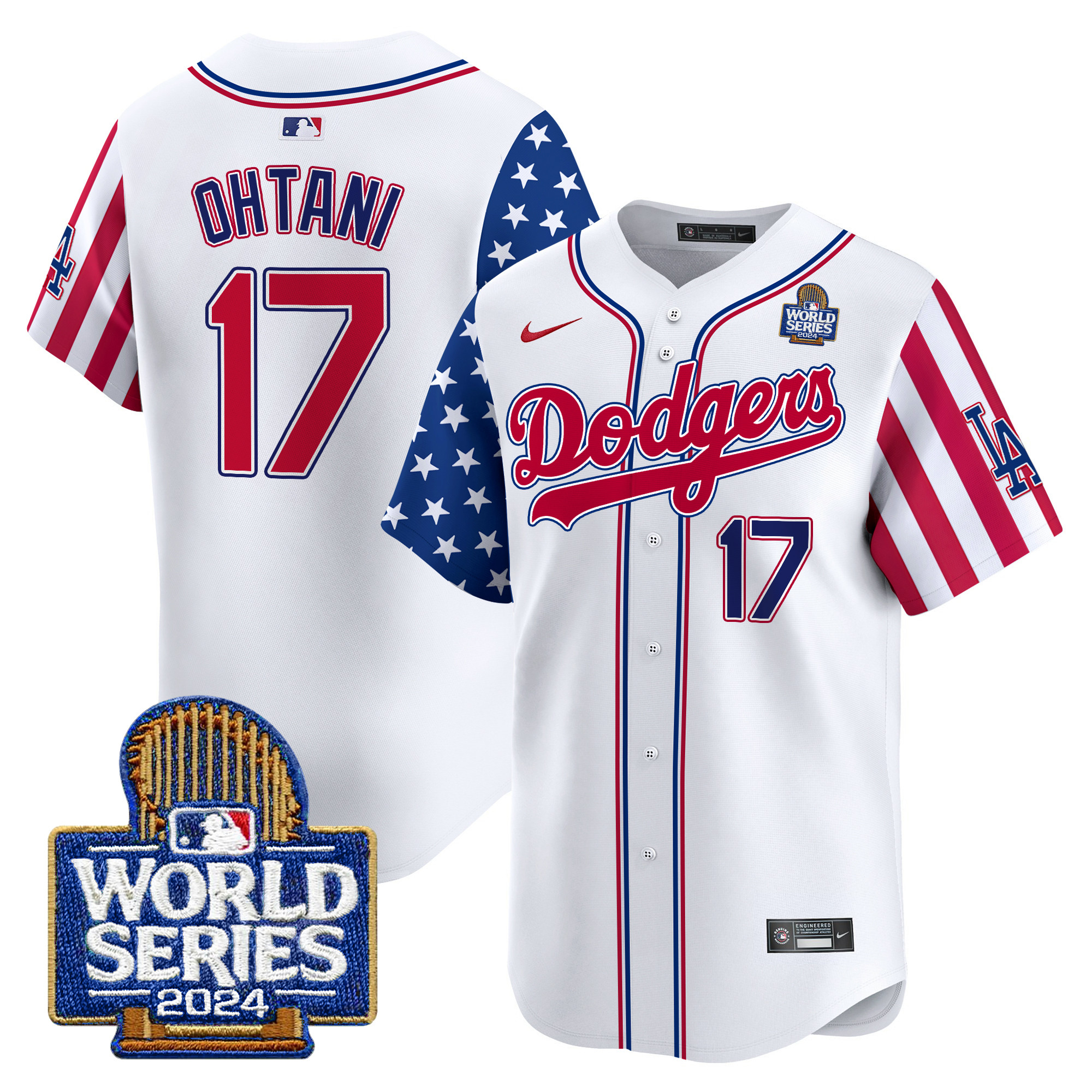 Men's Dodgers American Style 2024 World Series Vapor Premier Limited Jersey V2