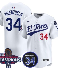 Men's Dodgers El Toro 2024 World Series Patch Vapor Premier Limited Jersey
