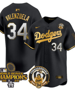 Men's Dodgers Fernando & 2024 World Series Champions Patch Vapor Premier Limited Jersey