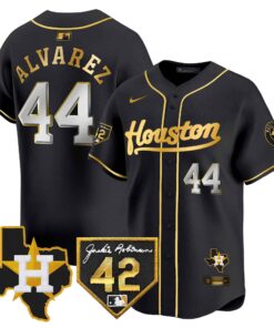 Men's Houston Astros 2024 Jackie Robinson Patch Vapor Premier Limited Jersey