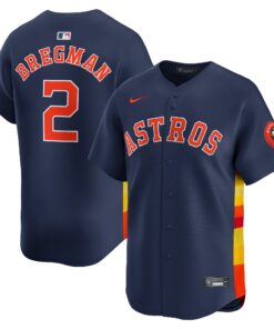 Men's Houston Astros Alex Bregman Navy Alternate Limited Player Jersey