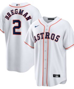 Men's Houston Astros Alex Bregman White Home Player Name Jersey