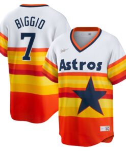 Men's Houston Astros Craig Biggio White Home Cooperstown Collection Player Jersey