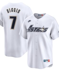Men's Houston Astros Craig Biggio White Throwback Cooperstown Collection Limited Jersey