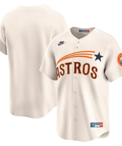 Men's Houston Astros Cream Throwback Cooperstown Collection Limited Jersey