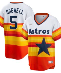 Men's Houston Astros Jeff Bagwell White Home Cooperstown Collection Player Jersey