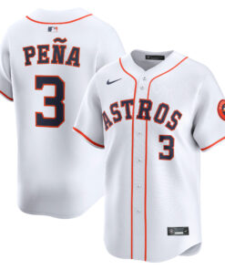 Men's Houston Astros Jeremy PeÃ±a White Home Limited Player Jersey