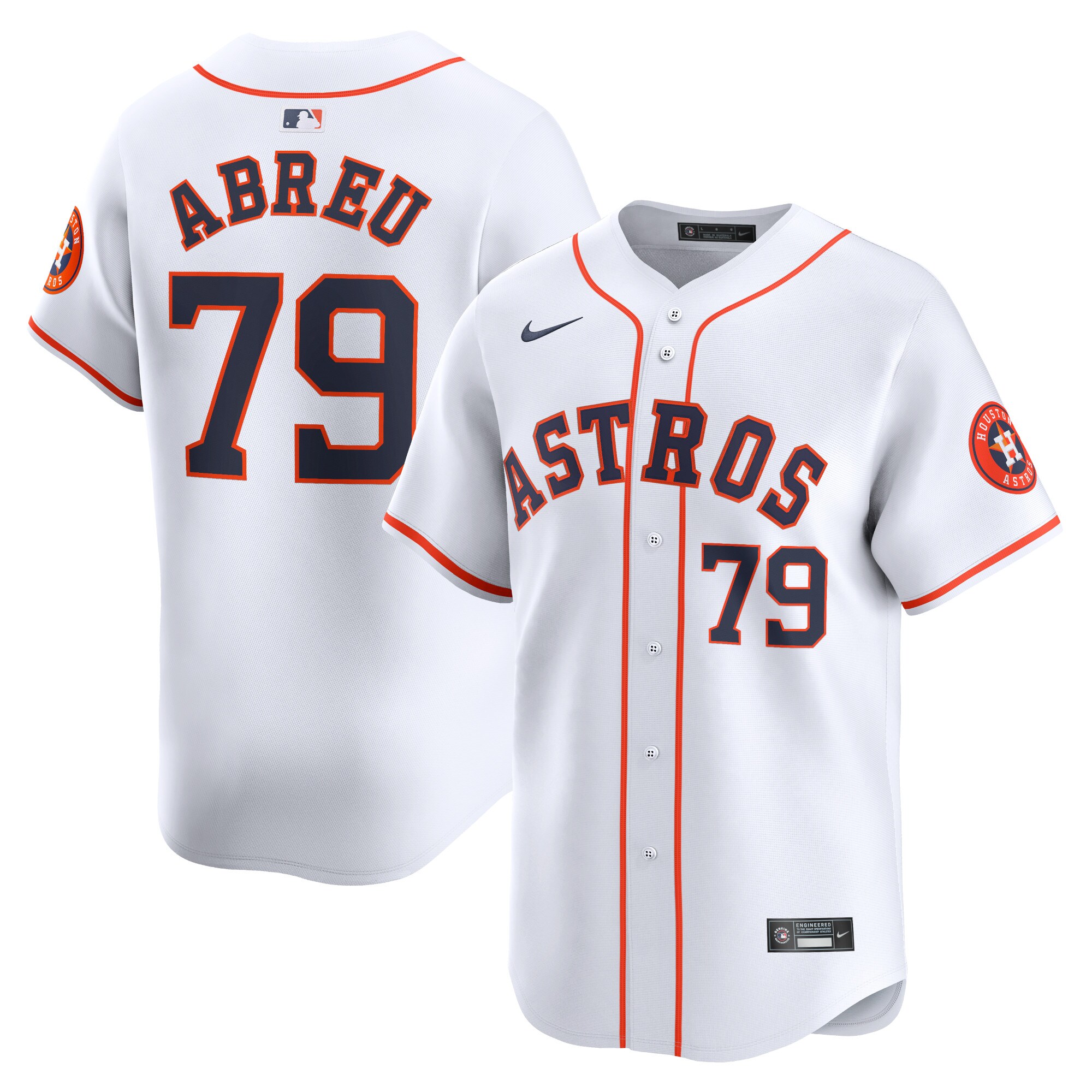 Men's Houston Astros Jose Abreu White Home Limited Player Jersey