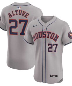 Men's Houston Astros Jose Altuve Gray Road Elite Player Jersey