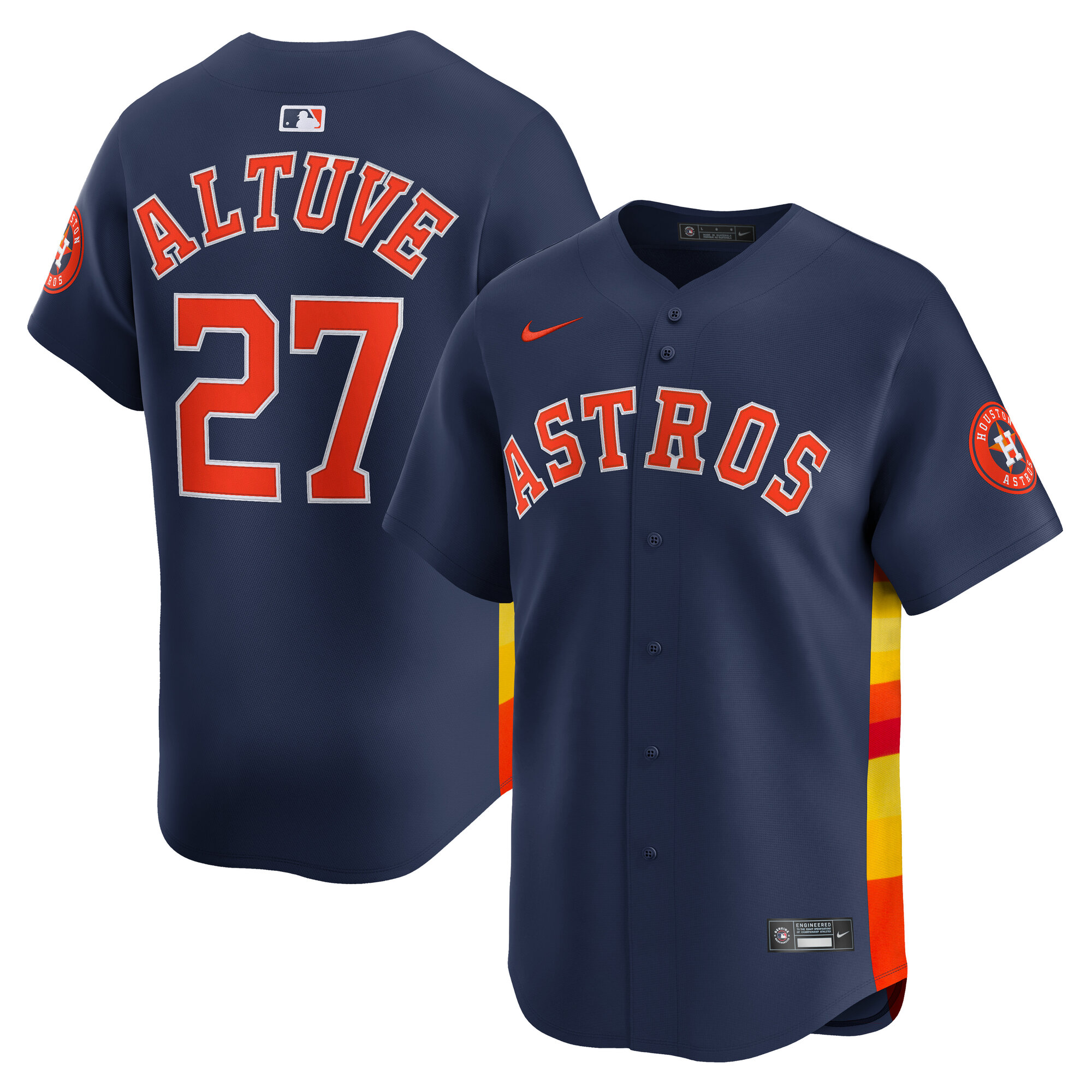 Men's Houston Astros Jose Altuve Navy Alternate Limited Player Jersey
