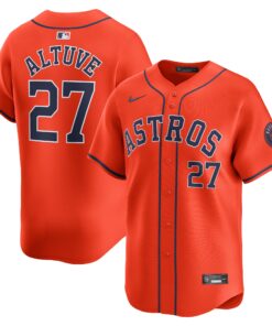 Men's Houston Astros Jose Altuve Orange Alternate Limited Player Jersey