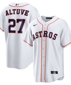 Men's Houston Astros Jose Altuve White Home Player Name Jersey