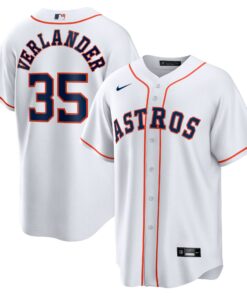 Men's Houston Astros Justin Verlander White Home Player Name Jersey
