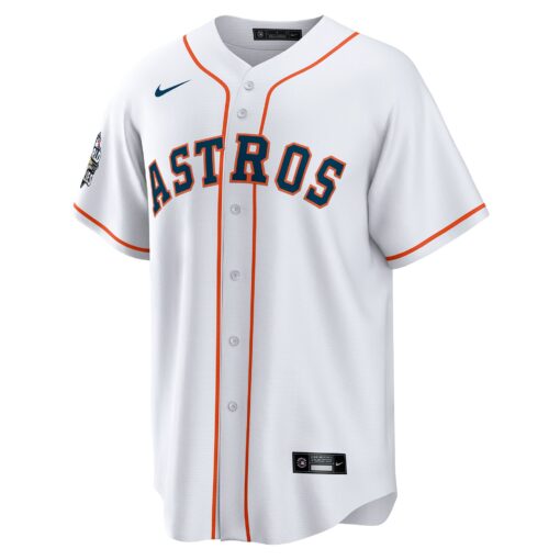 Men's Houston Astros Mauricio DubÃ³n White Home Player Jersey - Image 2