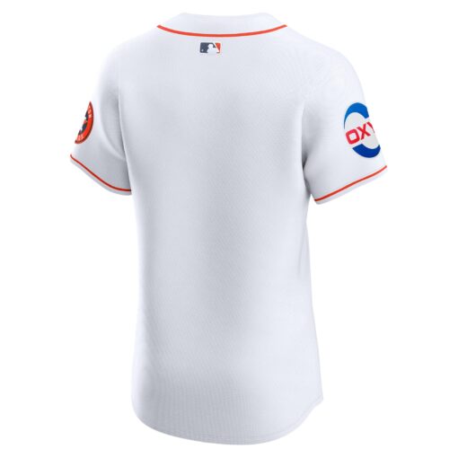 Men's Houston Astros White Home Elite Patch Jersey - Image 3