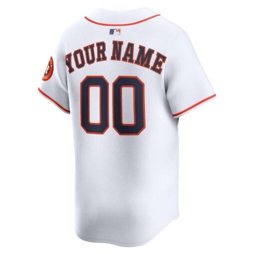 Men's Houston Astros White Home Limited Custom Jersey - Image 3