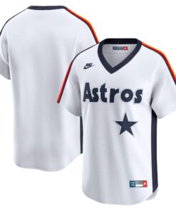 Men's Houston Astros White Throwback Cooperstown Collection Limited Jersey