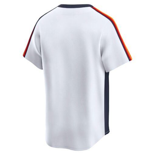 Men's Houston Astros White Throwback Cooperstown Collection Limited Jersey - Image 3