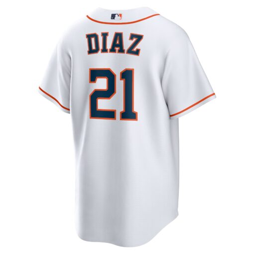 Men's Houston Astros Yainer Diaz White Home Jersey - Image 3