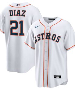 Men's Houston Astros Yainer Diaz White Home Jersey