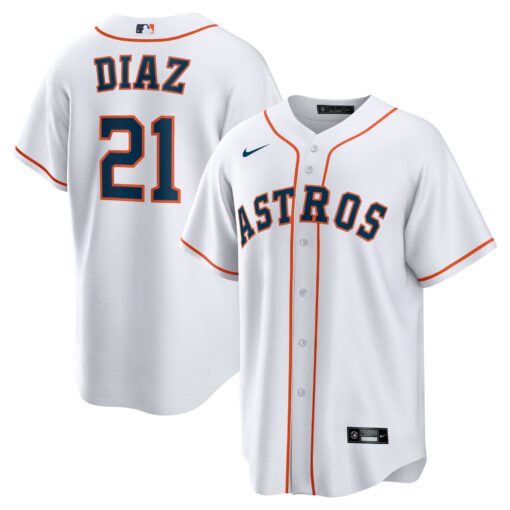 Men's Houston Astros Yainer Diaz White Home Jersey