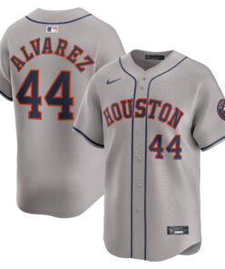 Men's Houston Astros Yordan Alvarez Gray Road Limited Player Jersey