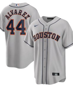 Men's Houston Astros Yordan Ãlvarez Gray Road Player Jersey