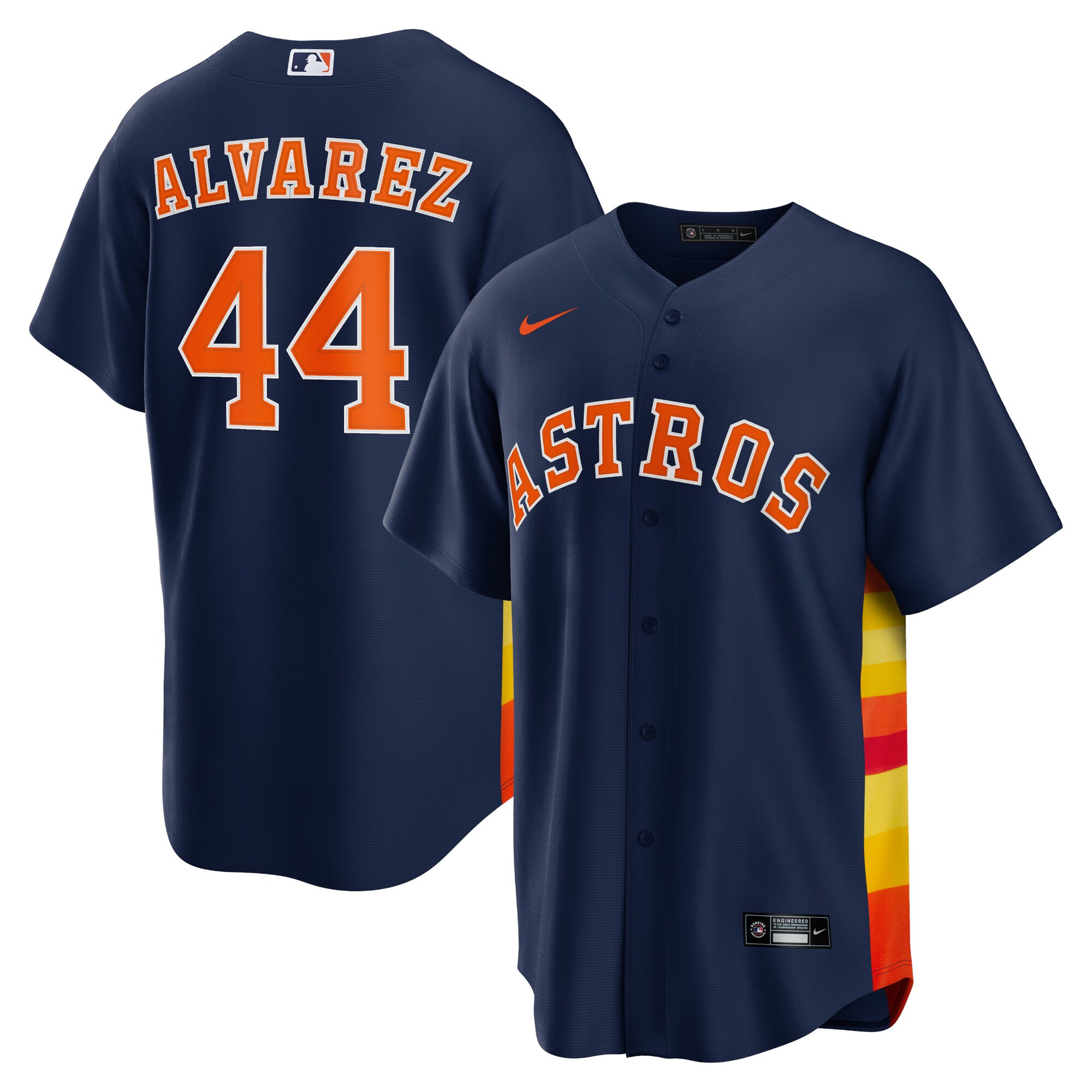 Men's Houston Astros Yordan Ãlvarez Navy Alternate Player Jersey