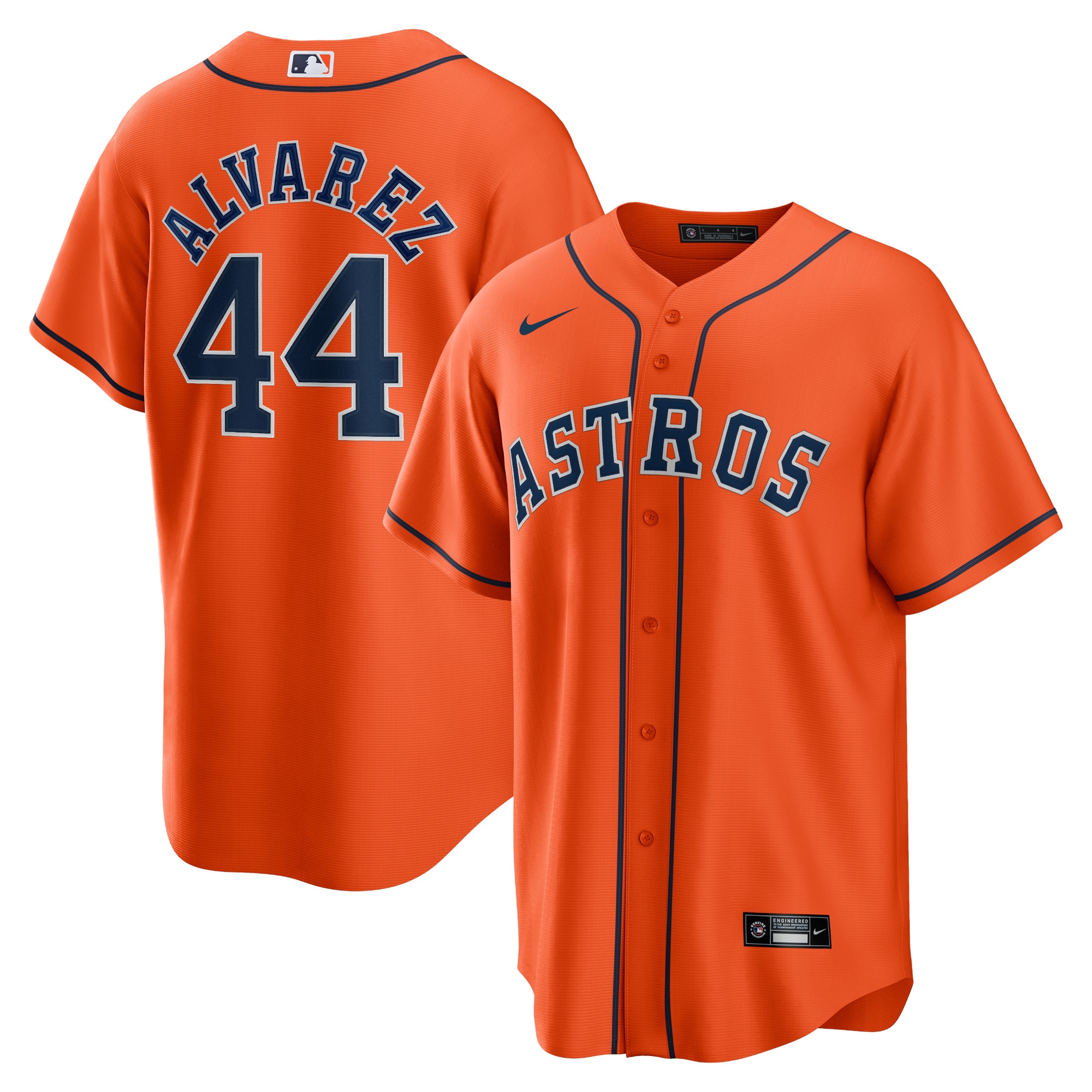 Men's Houston Astros Yordan Ãlvarez Orange Alternate Player Jersey