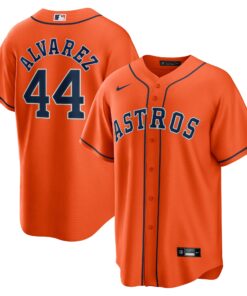 Men's Houston Astros Yordan Ãlvarez Orange Alternate Player Jersey